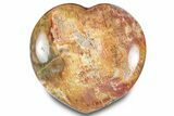 Polished Triassic Petrified Wood Heart - Madagascar #286171-1